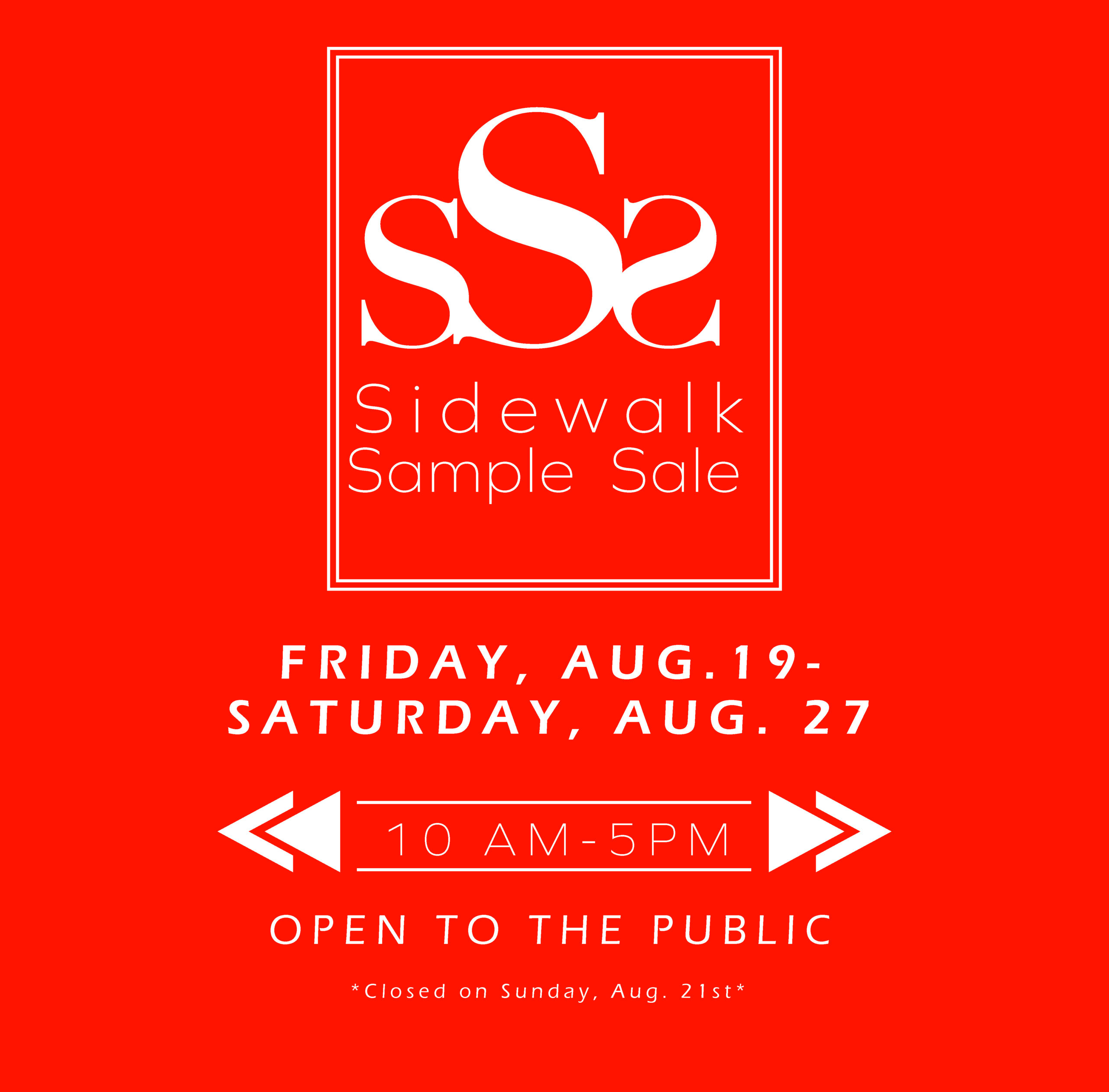 Sidewalk Sample Sale