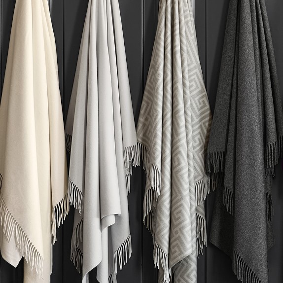 greek key cashmere throw steeple grey c